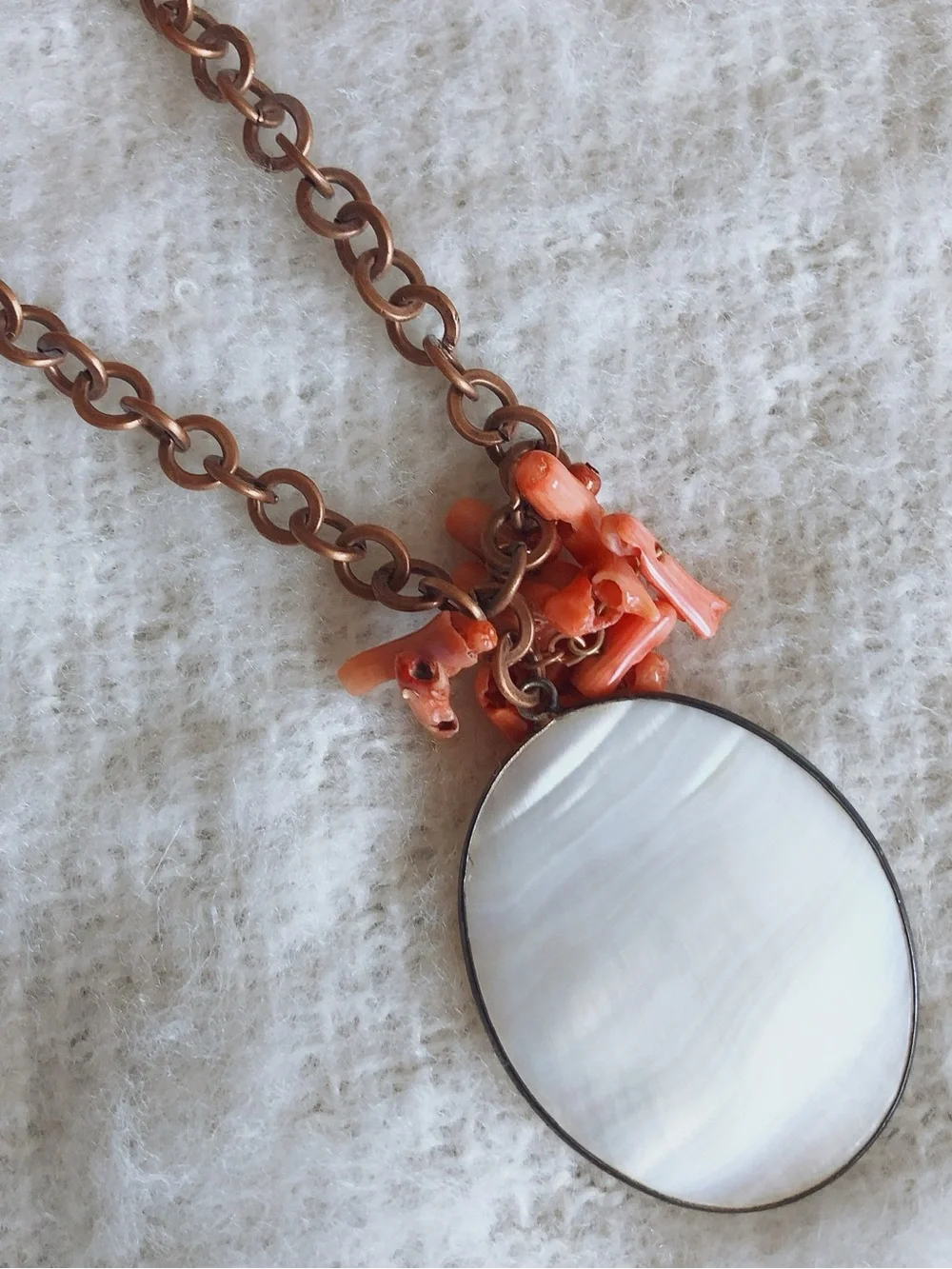 NWOT Handmade 2010's Seashell Necklace Boho Style Summer Beach Vibes Natural Kei